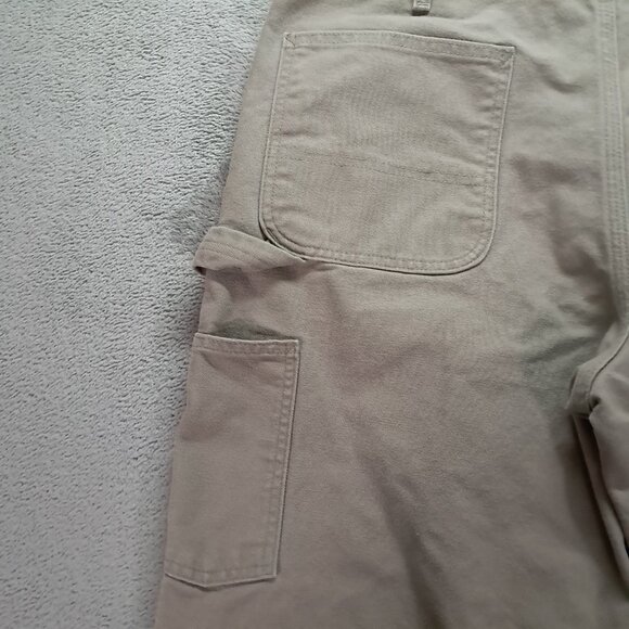 Carhartt Carpenter Pant Men 36x29, Tag 36x30 Dungaree Fit Canvas Beige B11 DES - Picture 7 of 15